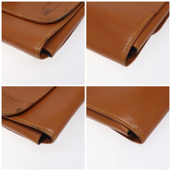 LOUIS VUITTON Epi Trousse Priant Clutch Bag Zipangu Gold - Picture 15 of 15